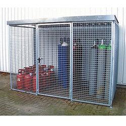 Gas Cylinder Storage Cage Without Roof HxWxLmm 2060x2100x3100 , HuntOffice.ie on Productcaster.