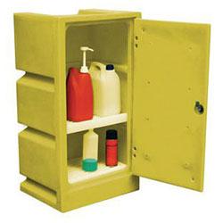 Polyethylene Storage Cabinet 30L Capacity HxWxD mm: 990 x 440 x 610 Yellow on Productcaster.