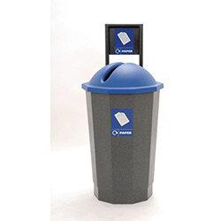 Blue Paper Recycling Bank 75L Colour Coded Eco Bin Blue 374620 on Productcaster.