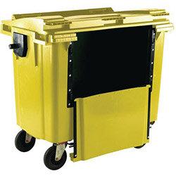 4-Wheel Wheelie Bin Drop Down Front 1100L Yellow' , ''HuntOffice.ie' on Productcaster.