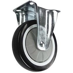 Zinc Plated, Nylon Centered, Polyurethane Tyred, Plate Fixing - Fixed Load Capacity 150kg on Productcaster.