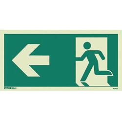 Photoluminescent Safety Way Guidance Sign Arrow Left HxW 100x200mm , HuntOffice.ie on Productcaster.