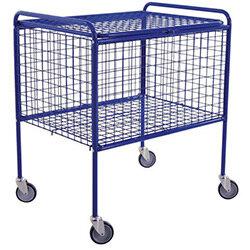 Wire Basket Truck Painted Blue Capacity 150kg on Productcaster.