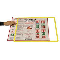 Self-Adhesive Document Frames A2 Self-Adhesive Yellow Pack of 10 , HuntOffice.ie on Productcaster.