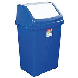 50L Workplace Swing Top Waste Bin Blue on Productcaster.