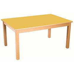 Rectangular Primary School Table Beech Yellow 120x60cm 58cm High TC05804 on Productcaster.