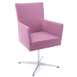 TIME Reception / Conference Room Chair Pink Fabric Star Base on Productcaster.