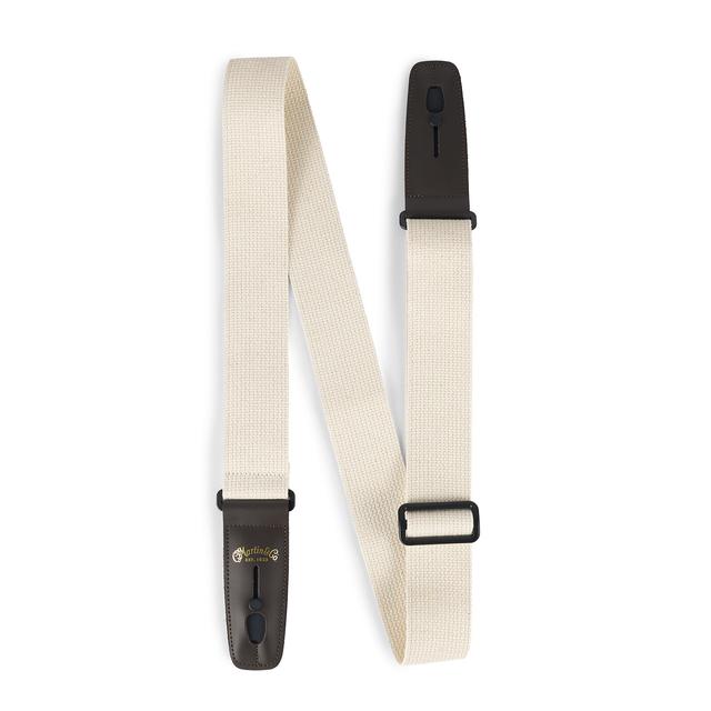 Martin Cotton Weave Lock-It Guitar Strap in Cream on Productcaster.