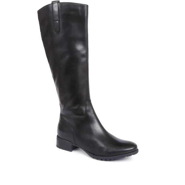 Jones Bootmaker - Women's Cinzia Leather Riding Boots - Black - Size 8 on Productcaster.