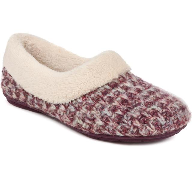 Jones Bootmaker - Women's Faux Fur Lined Slippers - Purple - Size 5 on Productcaster.