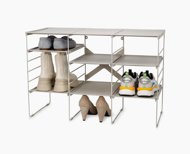 Joseph Joseph Level Plus Large Adjustable Ecru Shoe Rack, One size, Ecru on Productcaster.