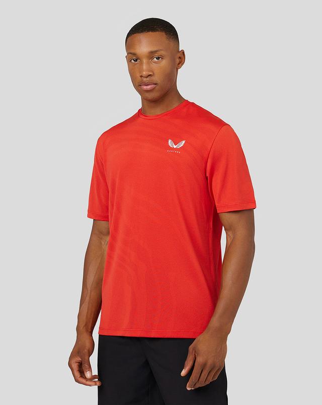 Castore Men's Core Tech T-shirt - Poppy on Productcaster.