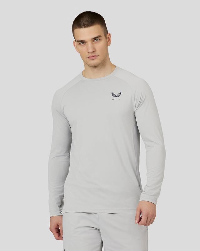 Men's Active Performance Long Sleeve T-shirt - Light Steel on Productcaster.