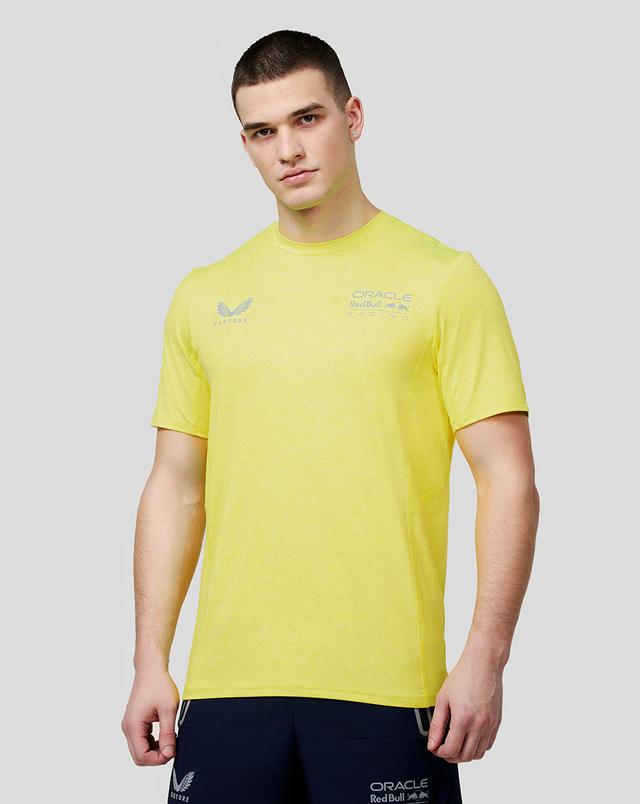 Oracle Red Bull Racing Mens Active Dual Brand Tee - Safety Yellow on Productcaster.