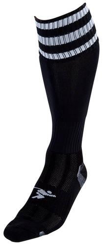 Precision 3 Stripe Pro Football Socks Junior Black/White 45080 on Productcaster.