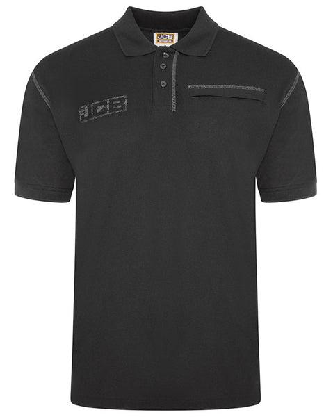 JCB WORKWEAR TRADE WORK SHORT SLEEVE POLO BLACK ALL SIZES on Productcaster.