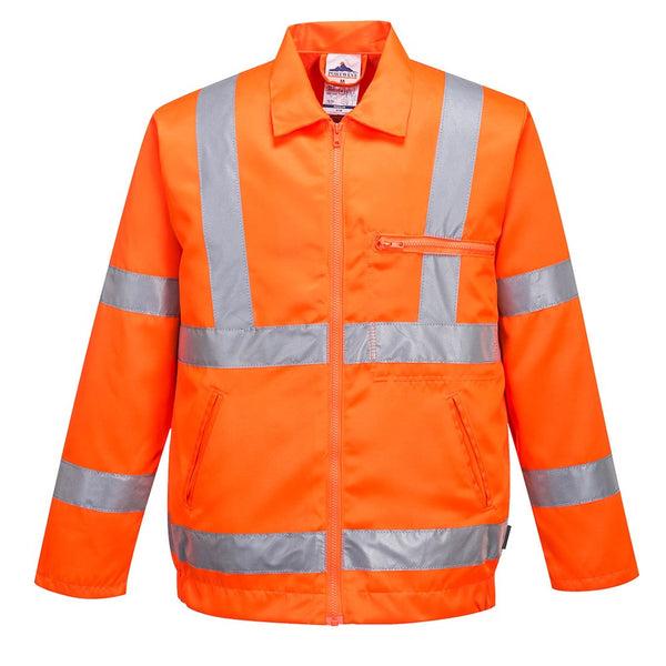 Portwest RT40 - Hi-Vis Poly-cotton Jacket RIS - Orange on Productcaster.