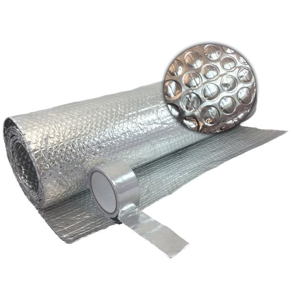 Yuzet 1.2m x 25m Double Foil Insulation Aluminium Bubble Loft Caravan Wall Tape on Productcaster.