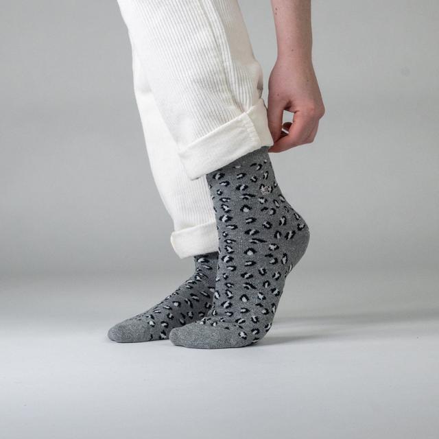 Chaussettes en coton peigne leopard gris - BILLYBELT on Productcaster.