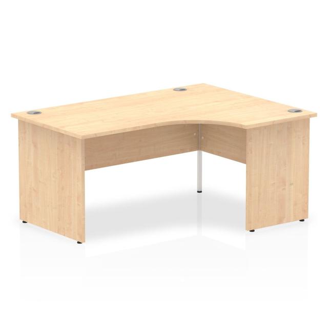 Office Desk Impulse 180cm Right Hand Crescent Desk Panel End Leg, Maple / Maple on Productcaster.