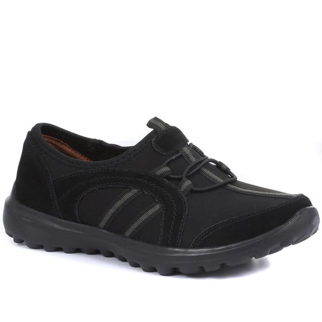 Pavers - Women's Lightweight Slip-On Trainers - Black - Size 5 on Productcaster.