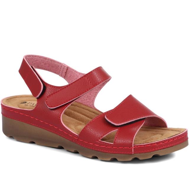 Pavers - Women's Adjustable Sandals - Red - Size 2 on Productcaster.