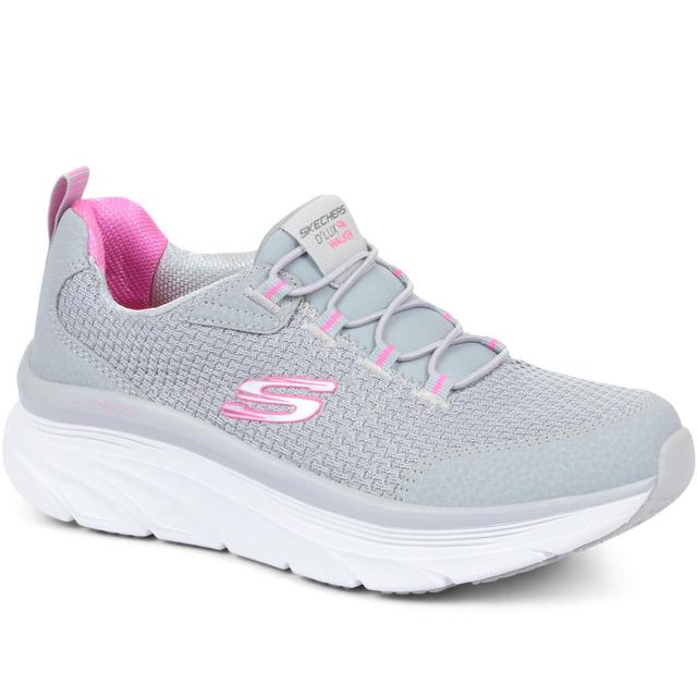 Skechers - Women's Women's' Sport D'Lux Walker Trainers - Grey - Size 8 on Productcaster.