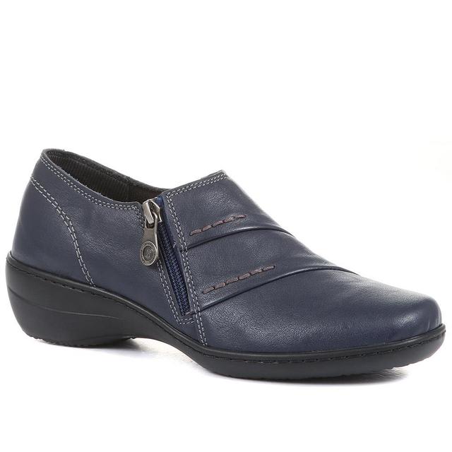 Loretta - Women's Handmade Leather Shoes - Navy - Size 7 on Productcaster.