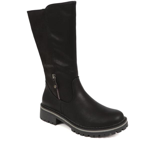 Pavers - Women's Casual Long Boots - Black - Size 6 on Productcaster.