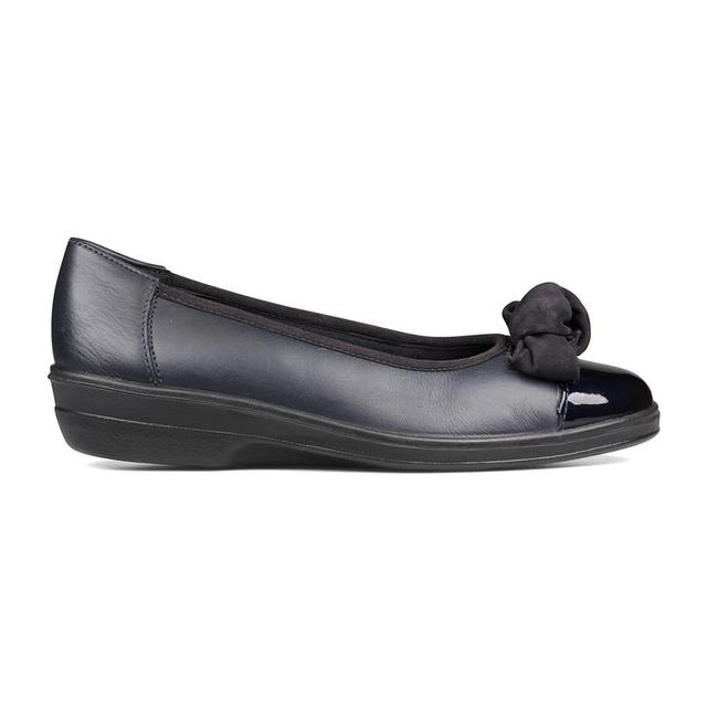 Padders - Women's Padders 'Orient' Extra Wide Leather Ballet Pumps - Midnight Combi - Size 4.5 on Productcaster.