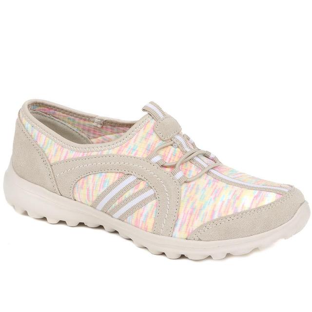 Pavers - Women's Lightweight Slip-On Trainers - Beige - Size 8 on Productcaster.