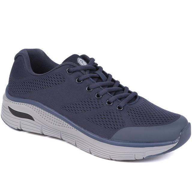 Pavers - Men's Lace Up Trainers - Navy - Size 6 on Productcaster.