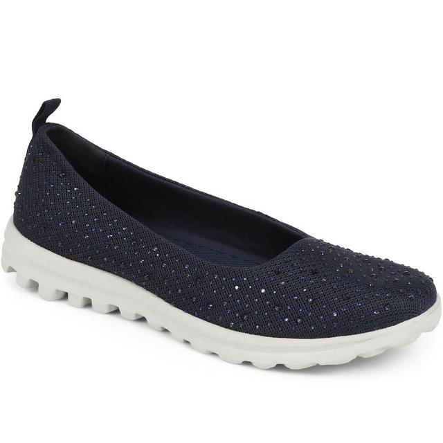 Pavers - Women's Lightweight Slip-On Pumps - Navy - Size 8 on Productcaster.