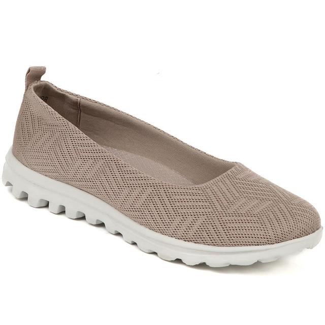 Pavers - Women's Memory Foam Pumps - Taupe - Size 5 on Productcaster.