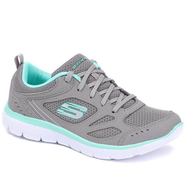 Skechers - Women's Summits Suited Lace-Up Trainer - Grey - Size 4 on Productcaster.