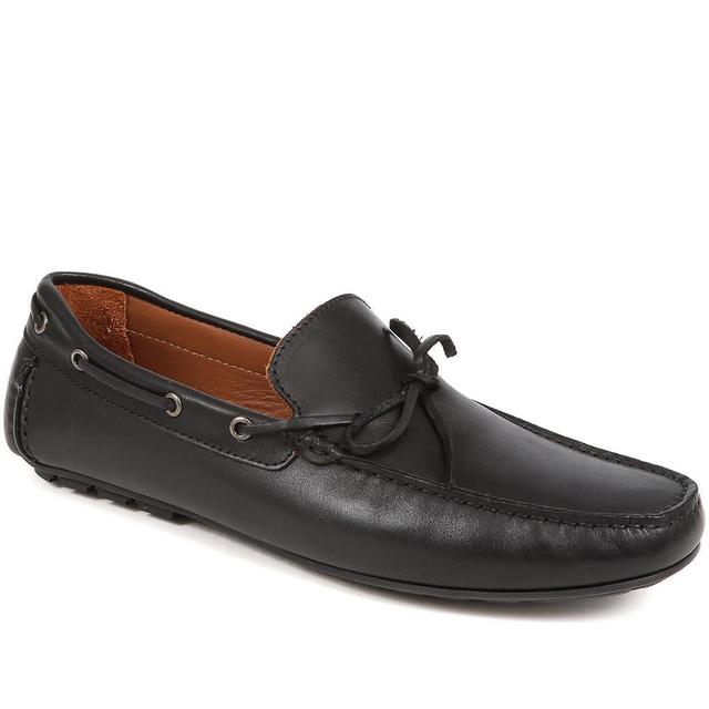 Men's Jones Bootmaker Percival Casual Moccasins - Black - Size 6 on Productcaster.