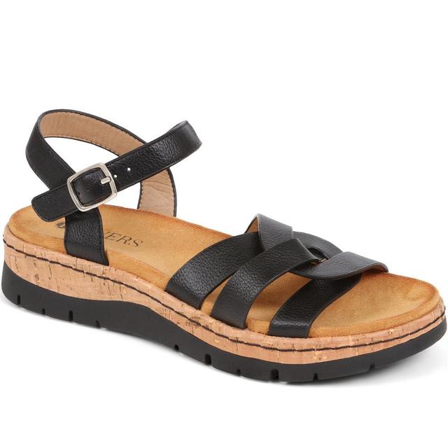 Women's Bellissimo Strappy Sandals - Black - Size 3 on Productcaster.