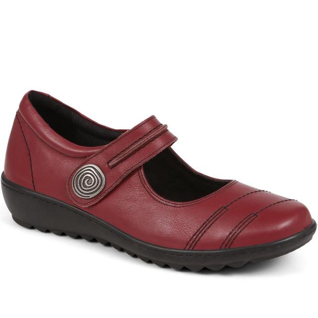 Women's Pavers Smart Leather Mary Janes - Burgundy - Size 6 on Productcaster.