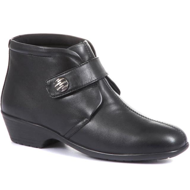 Women's Pavers Leather Ankle Boots - Black - Size 3 on Productcaster.