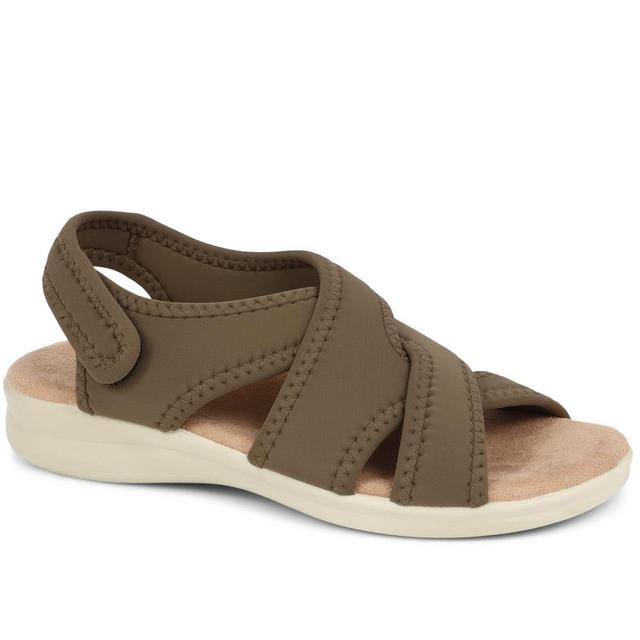 Women's Pavers Touch-Fasten Casual Sandals - Khaki - Size 8 on Productcaster.