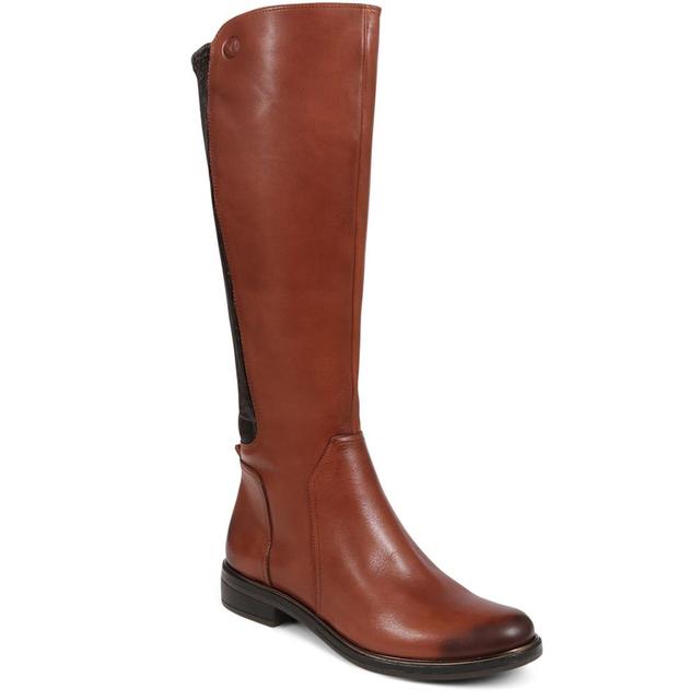 Women's Caprice Leather Knee High Boots - Cognac - Size 4.5 on Productcaster.