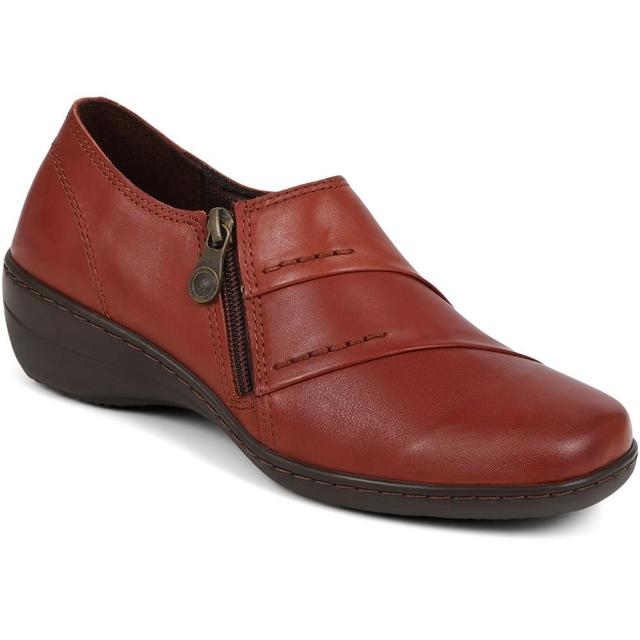 Women's Loretta Handmade Leather Shoes - Dark Tan - Size 8 on Productcaster.