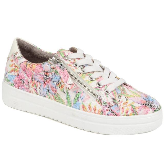 Women's Pavers Chunky Platform Trainers - White Multi - Size 8 on Productcaster.