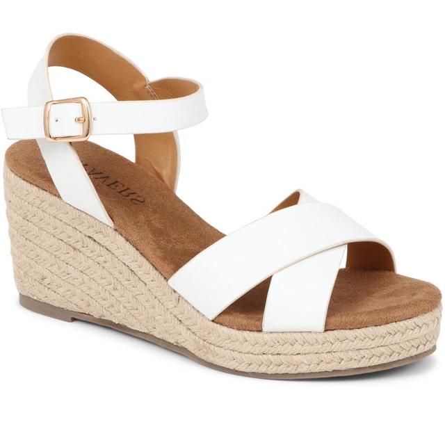 Women's Pavers Lightweight Platform Espadrilles - White - Size 3 on Productcaster.