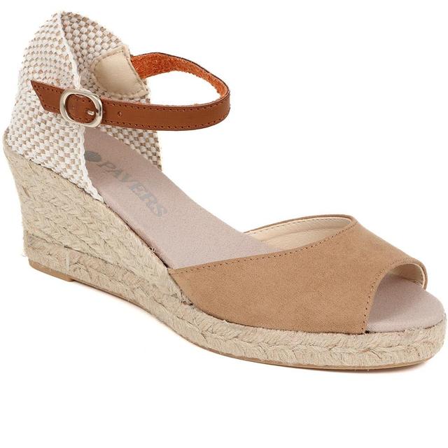 Women's Pavers Adjustable Espadrille Sandals - Camel - Size 5 on Productcaster.