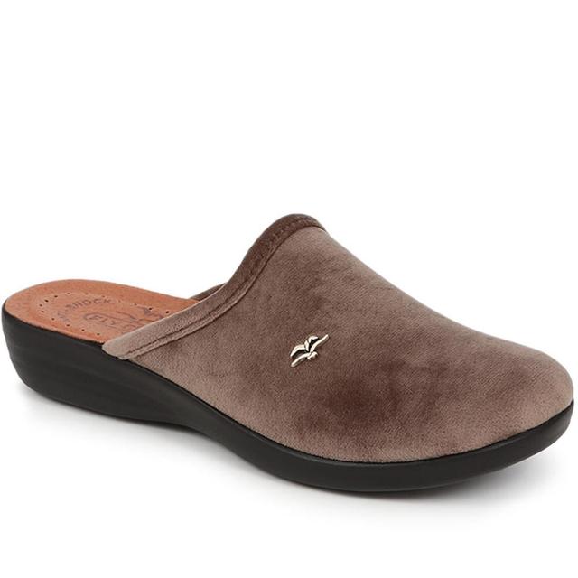 Women's Fly Flot Anatomic Slipper Mules - Taupe - Size 8 on Productcaster.