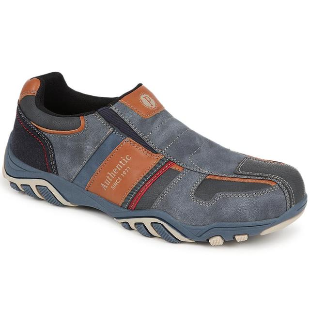 Men's Pavers Slip-On Trainers - Navy Multi - Size 10 on Productcaster.