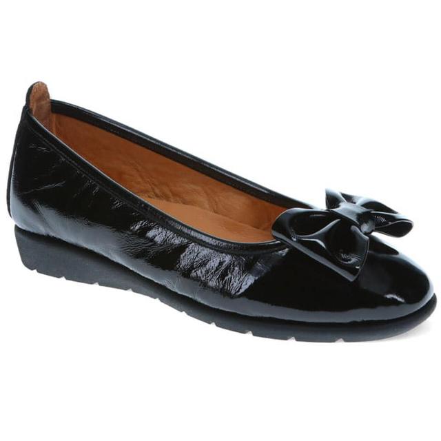 Women's Pavers Casual Heeled Pumps - Black Patent - Size 8 on Productcaster.