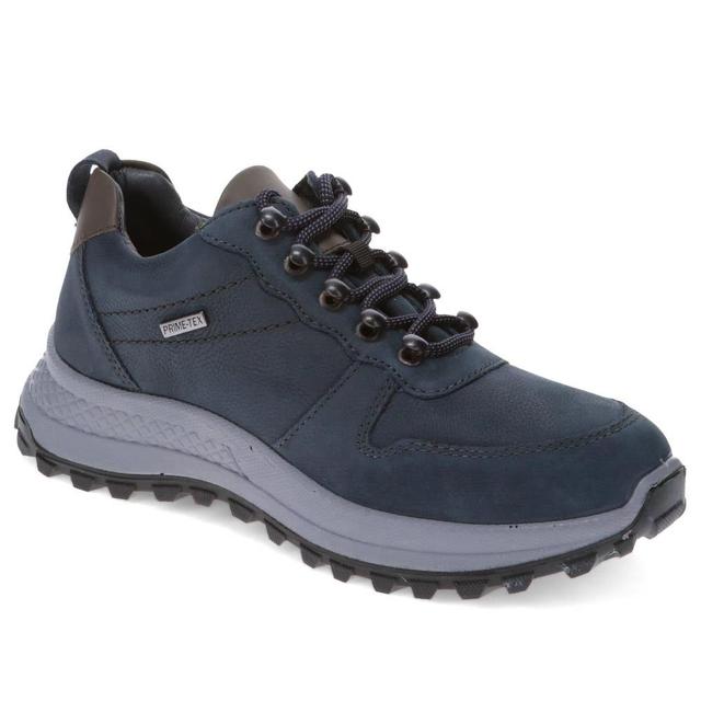 Women's Pavers Lace-up Leather Walking Trainers - Navy - Size 5 on Productcaster.