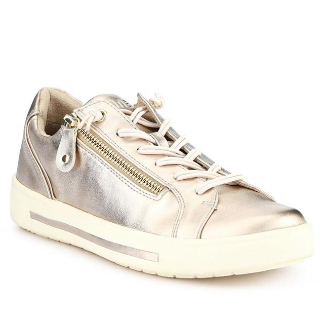 Women's Jana Duel-Fastening Trainers - Champagne - Size 3 on Productcaster.